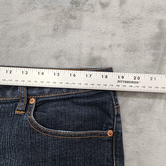 Vintage 90s Mixit Jeans Womens 16 Blue Mid Rise Crop Capri Pedal Pusher Skimmer - Picture 10 of 14